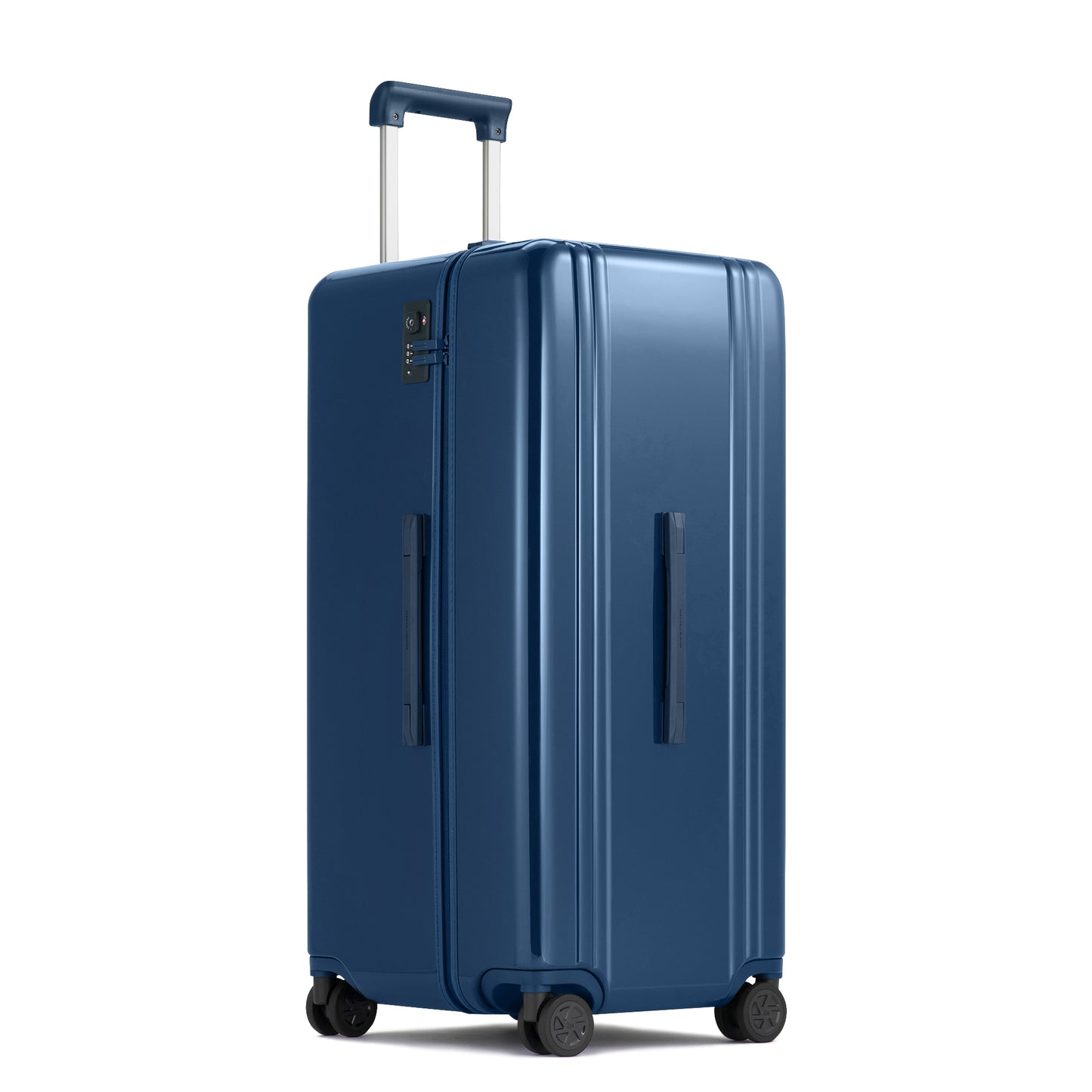 GRAND BLUE - suitcase with wheels on a white background