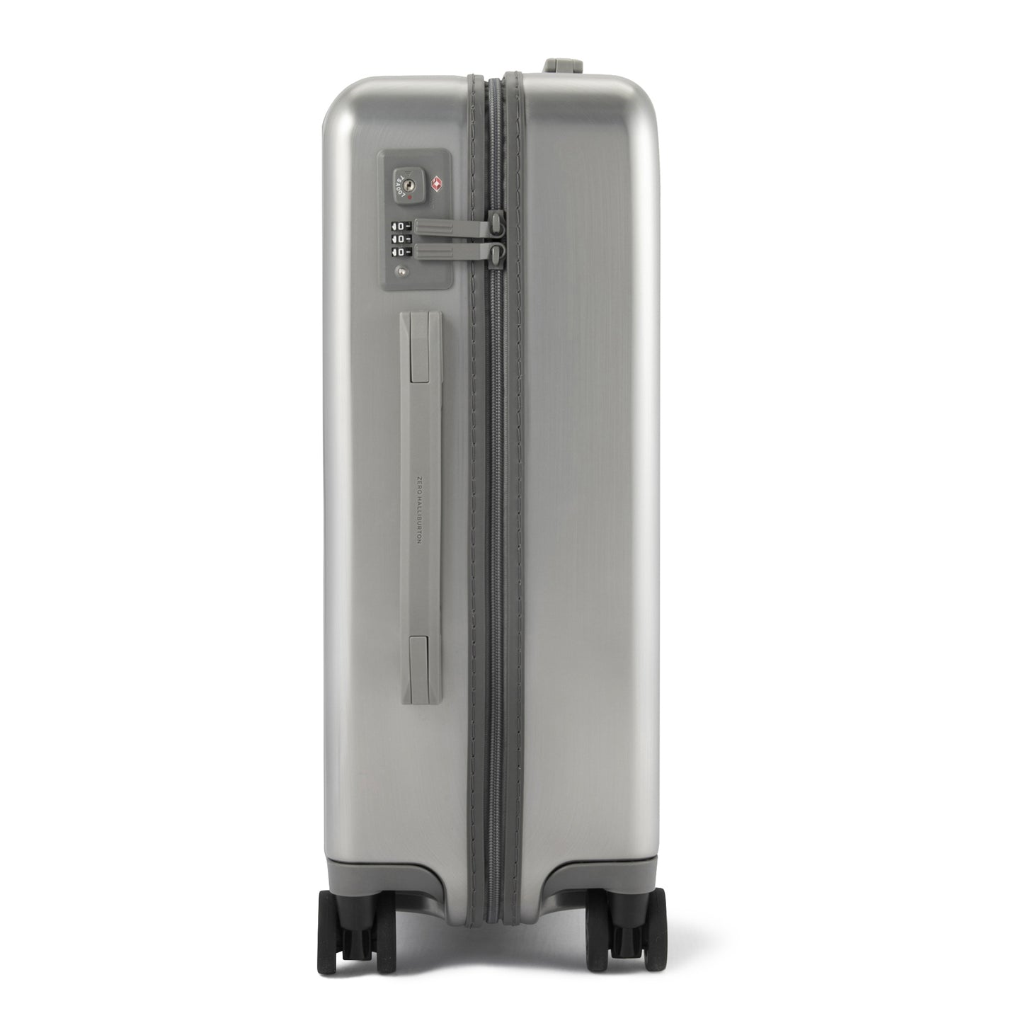 SILVER - Classic Aluminum 4.0 Carry-on Brushed Silver - Upright Side View