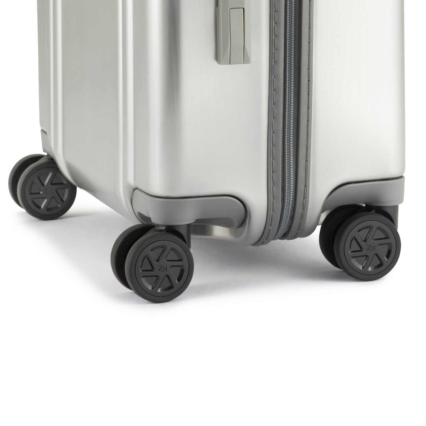 SILVER - Classic Aluminum 4.0 Carry-on Brushed Silver - Caster View