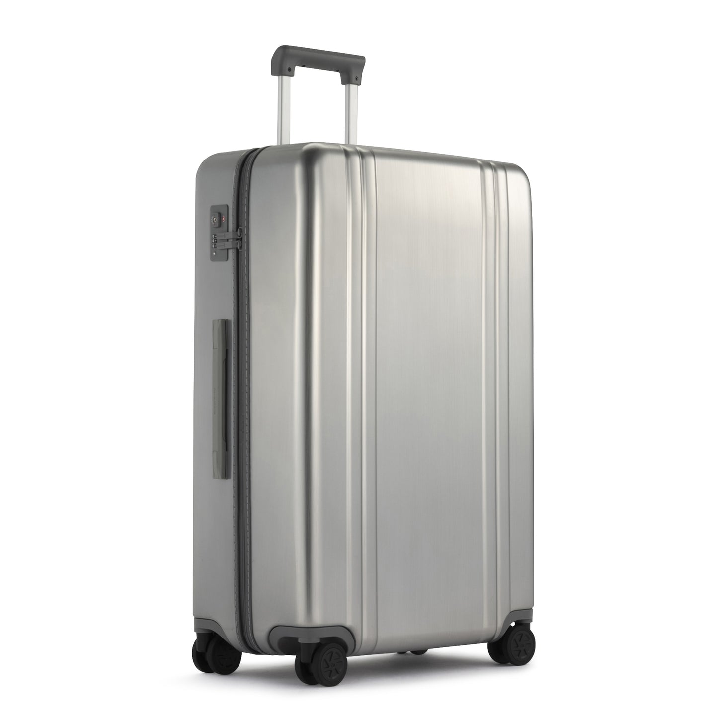 SILVER - Classic Lightweight 4.0 Large Luggage Telescopic Handle Extended View