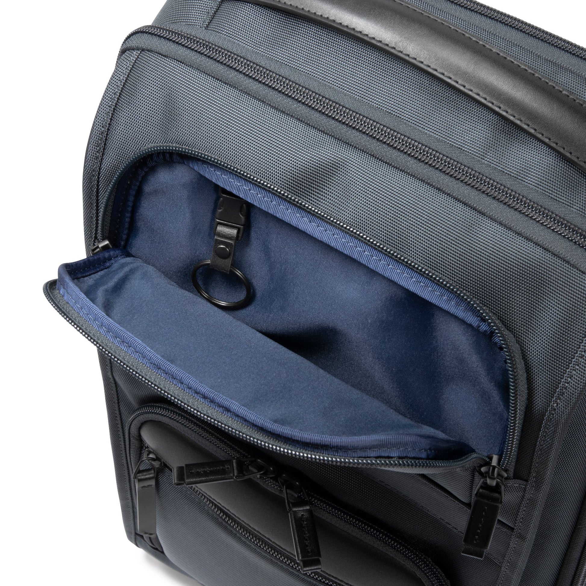 BLUE GRAY - ZEST2 Blue Gray Backpack Key Fob Compartment