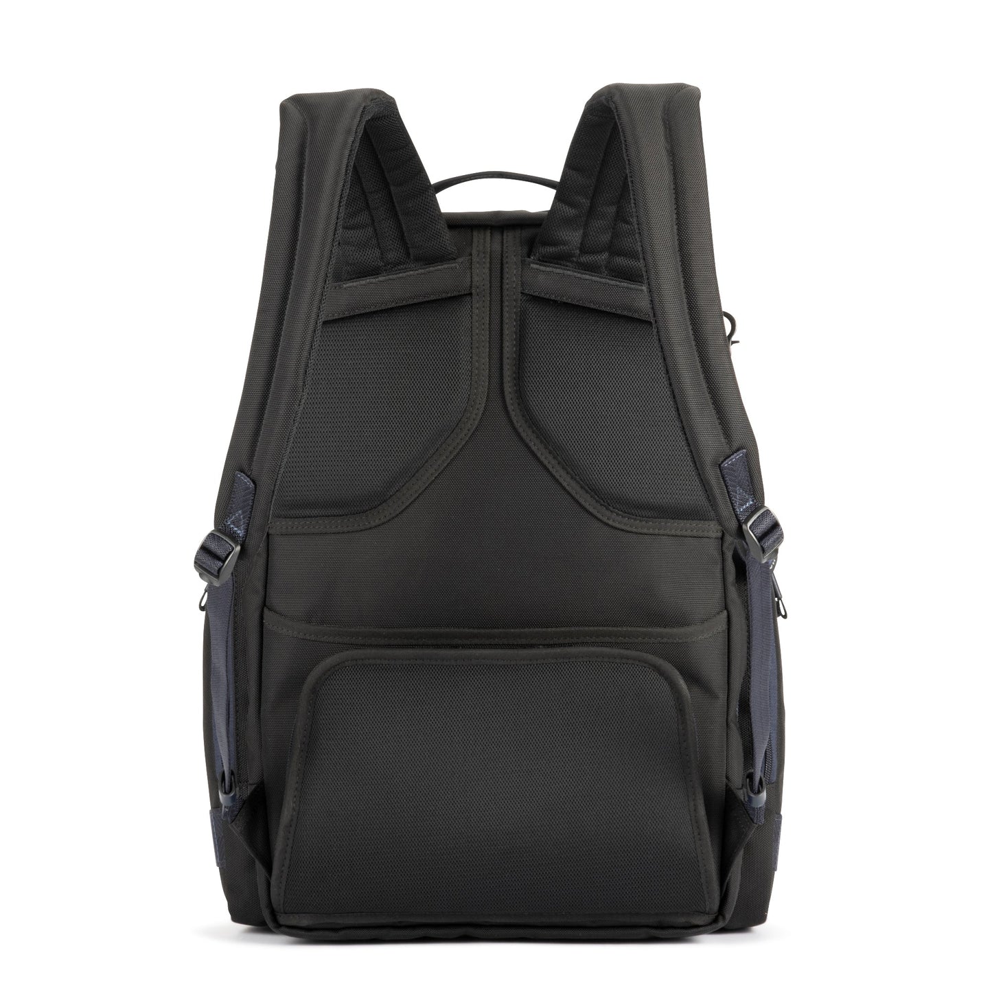 Navy - back side of backpack on a white background