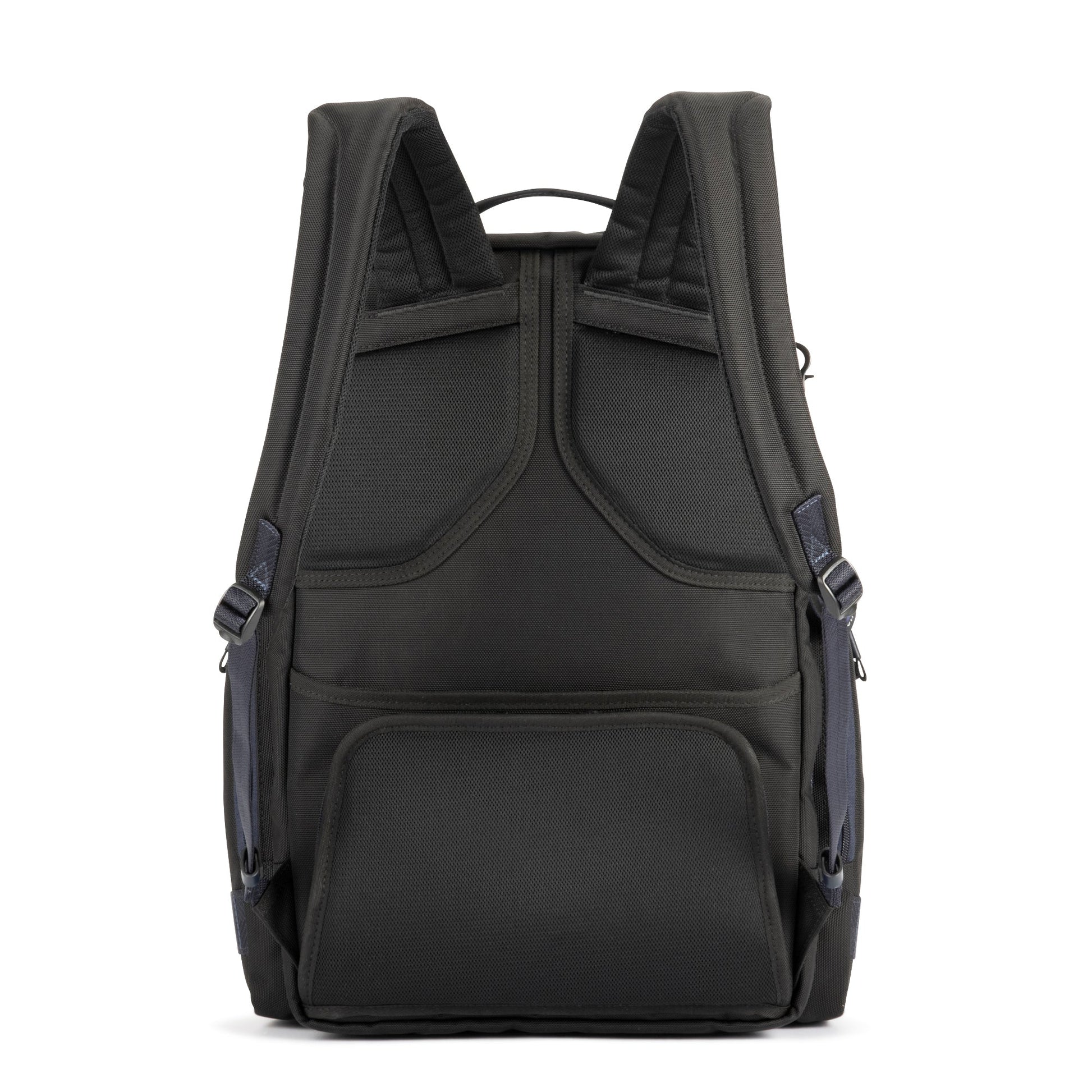 Navy - back side of backpack on a white background