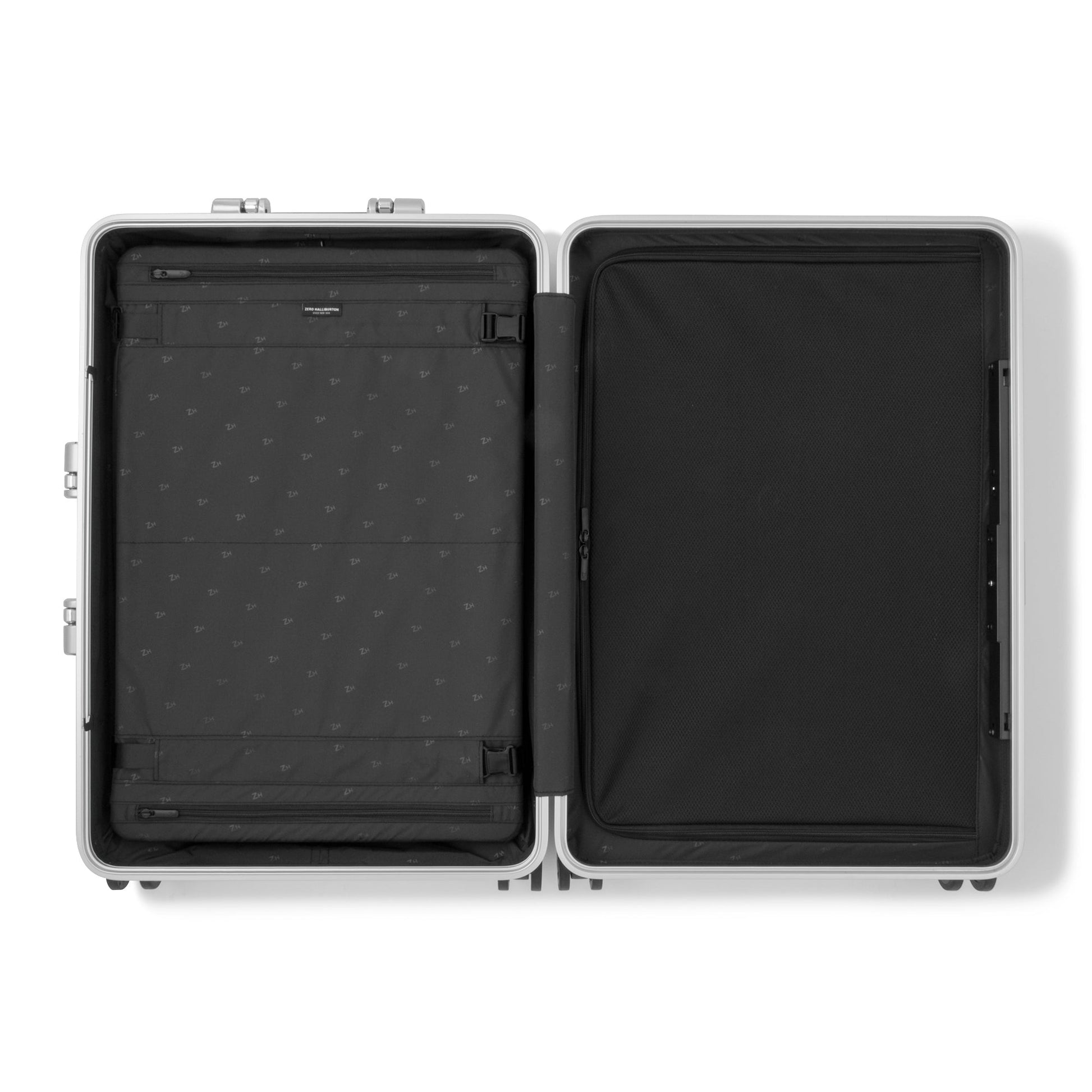 BRUSHED SILVER - Classic Lightweight F Large Checked Luggage 72L, handle detail