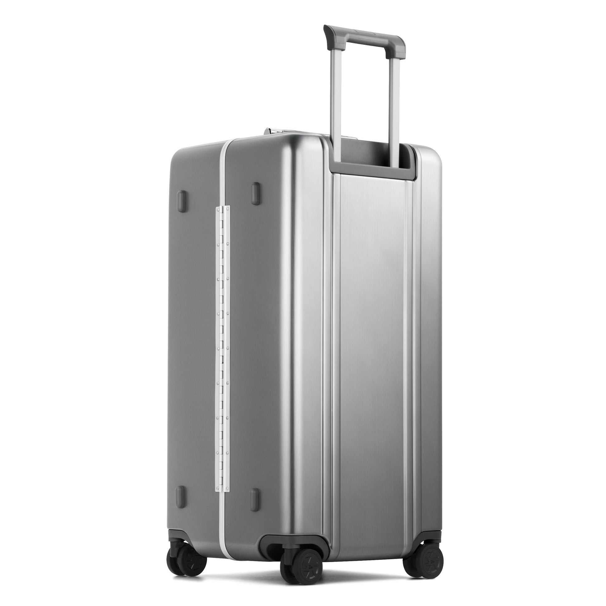 BRUSHED SILVER - Classic Lightweight F Portable Trunk 99L, side view