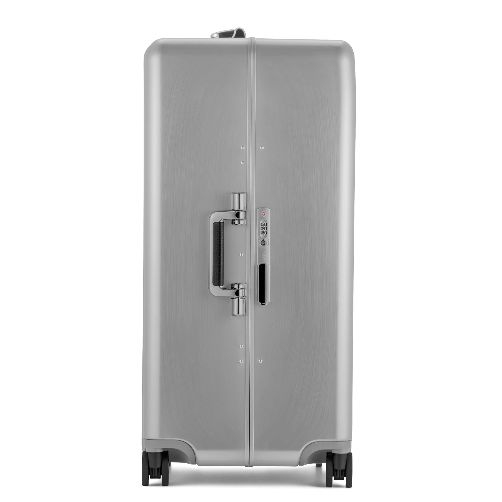 BRUSHED SILVER - Classic Lightweight F Portable Trunk 99L, interior view