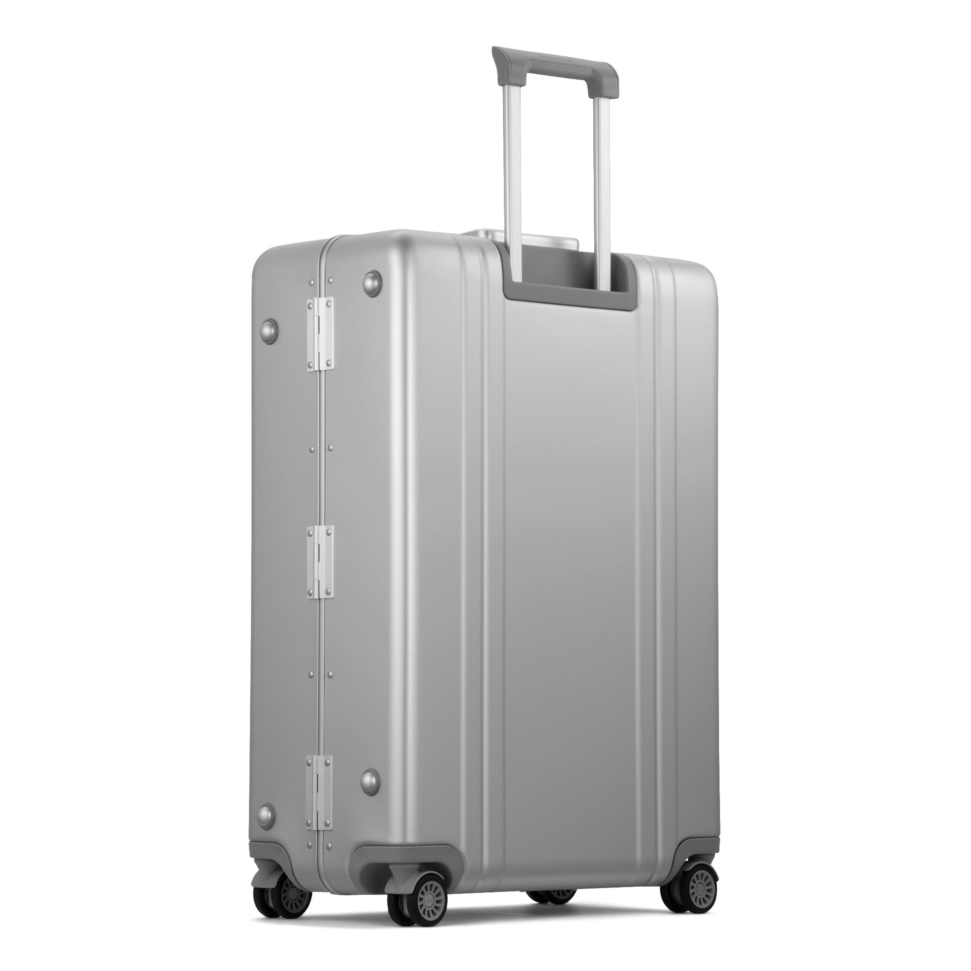 SILVER - Back View Heritage Line 88L Large Check-in Luggage